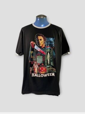 Halloween Horror Nights 2022 Michael Myers Ringer T-Shirt Universal Studios sz M